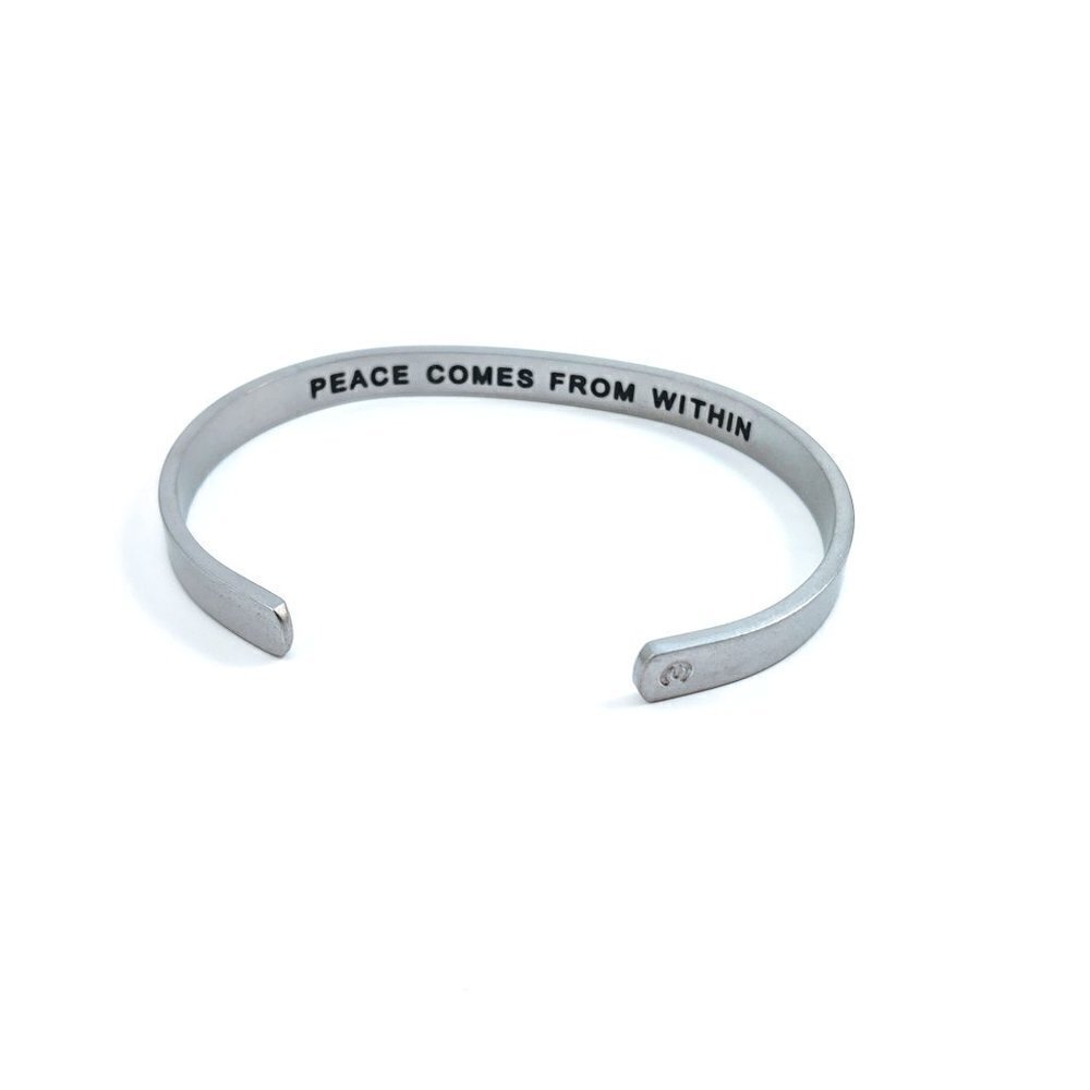NWT Peace Comes From Within Mantraband Unisex Bracelet